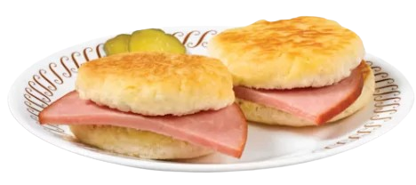 waffle house 2 city ham biscut