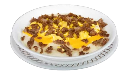 SAUSAGE EGG & CHEESE GRITS BOWL