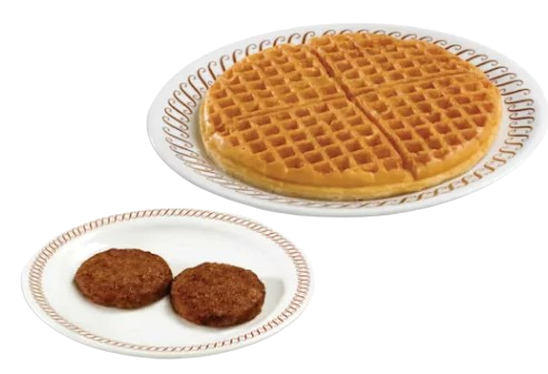 waffle with a side of meat