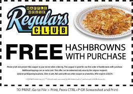 free meals at waffle house
